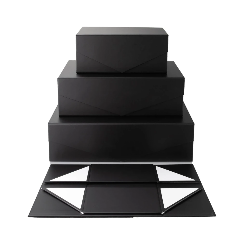 Office 1 Кутия Matt, с магнитно затваряне, сгъваема, 31 х 20 х 10 cm, черна