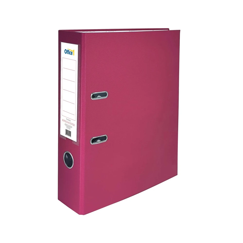 Office 1 Класьор, 8 cm, PP, без метален кант, бордо