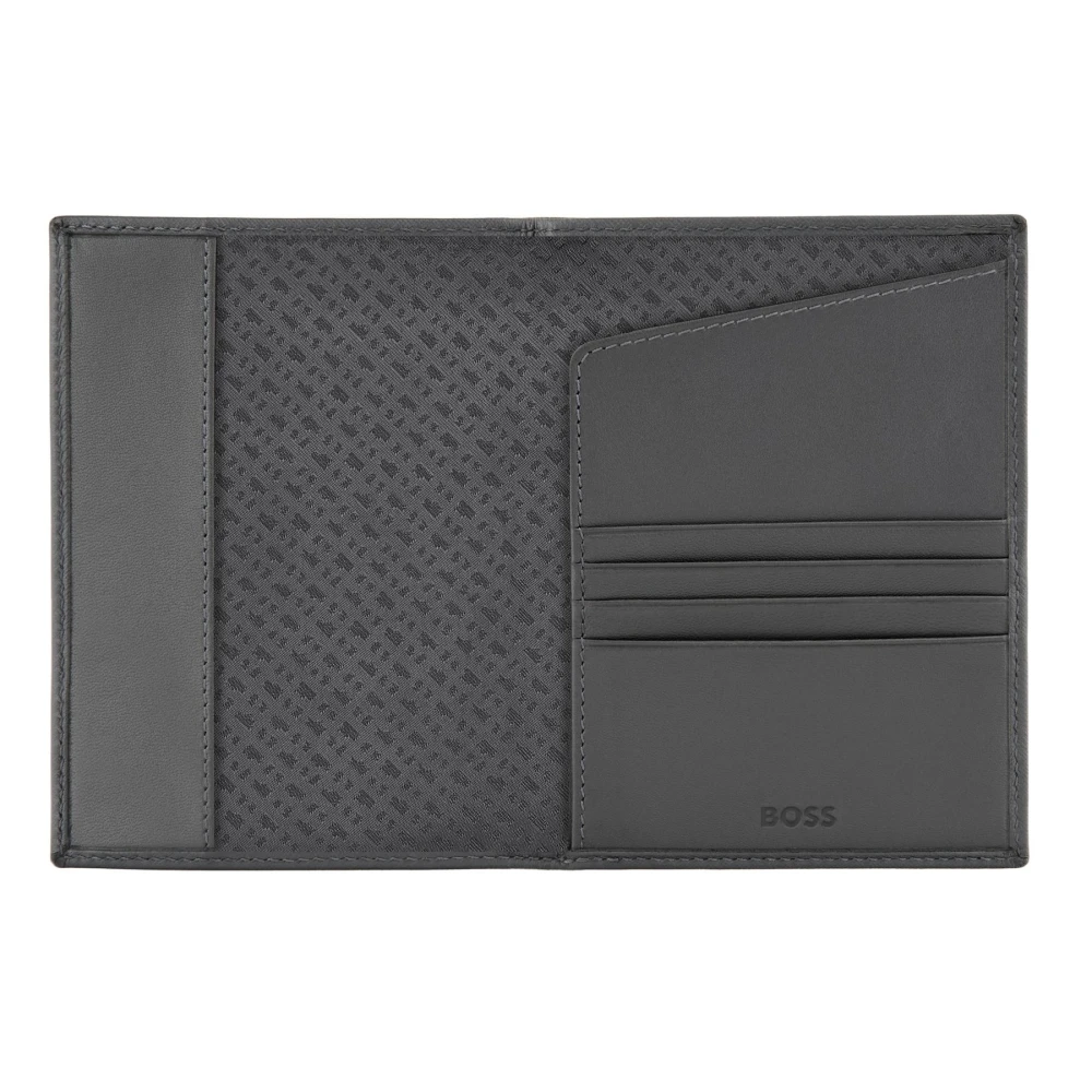 Hugo Boss Калъф за паспорт Saffiano, сив