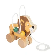 Thumbnail 2 of Small Foot Лъвче, дървена играчка за дърпане със спирала, сафари