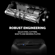 Thumbnail 2 of Шредер за унищожаване на документи Fellowes Automax 90M, Soho, Mini-Cut, P-4, 17 L, черен