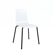 Thumbnail 1 of Стол RFG Solo Polywood, 400 х 400 х 810 mm, до 120 kg, бял, черен метал, сглобена мостра