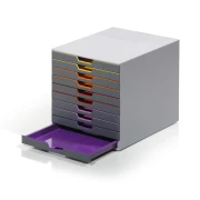 Thumbnail 4 of Durable Бокс за документи Varicolor, с 10 чекмеджета, сив