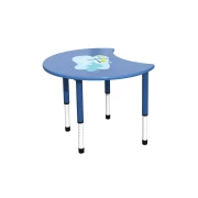 Thumbnail 6 of Ученическа маса RFG Moon, с регулируема височина, от I до XII клас, 900 х 900 х 550-750 mm, MDF, синя