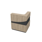 Thumbnail 5 of Ъглов модул за рецепция RFG Joy, ляв, с декорация дъга, ПДЧ, кехлибарен дъб и антрацит