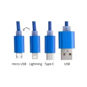 Thumbnail 2 of Cool Кабел 3 в 1 USB Scolt, Lightning, micro USB и USB type C, син