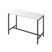 Thumbnail 1 of Висока маса Narbutas Nova, 1600 x 700 x 1050 mm, ПДЧ 25 mm, бял меламин, тъмносив метал