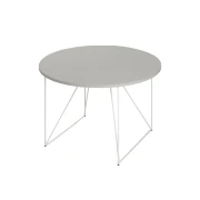 Thumbnail 1 of Заседателна маса Narbutas Air, 1200 x 1200 x 740 mm, кръгъл плот, ПДЧ 25 mm, перленосив меламин, бял метал