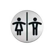 Thumbnail 1 of Durable Пиктограма - Дамска/Мъжка тоалетна, алуминиева, диаметър 83 mm