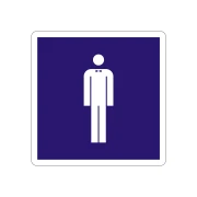 Thumbnail 1 of Office 1 Самозалепващ етикет, пиктограма „Мъже“