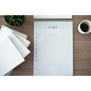 Thumbnail 3 of Gipta Prisma Пад А5, бял, широки редове, микроперфорация, със спирала, 100 листа