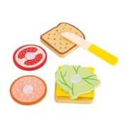 Thumbnail 3 of Small Foot Сандвич, дървен, 7 части, 7.5 х 7.5 х 5.5 cm