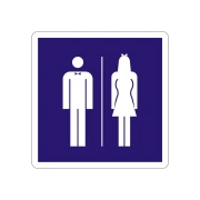 Thumbnail 1 of Office 1 Самозалепващ етикет, пиктограма „Мъже/жени“
