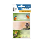 Thumbnail 2 of Herma Самозалепващи се етикети Птици, ученически, 9 броя