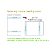 Thumbnail 2 of Stick'n Блок за срещи, самозалепващ се, 584 x 508 mm, 20 листа, бял