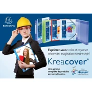Thumbnail 2 of Exacompta Папка Keracover, PP, с 3 капака и ластик, бяла