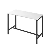 Thumbnail 1 of Висока маса Narbutas Nova, 1600 x 700 x 1050 mm, ПДЧ 25 mm, бял меламин, черен метал