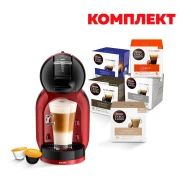 Thumbnail 1 of Кафе машина Krups Mini Me KP123H10, автоматична, 1500 W, червено-черна, в комплект с Nescaf? Dolce Gusto Кафе капсули, 80 броя