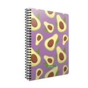Thumbnail 4 of Gipta Тефтер Avocado, A6, бяла хартия, широки редове, картонена корица, със спирала, 80 листа