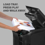Thumbnail 4 of Шредер за унищожаване на документи Fellowes Auto Max 350C, автоматично захранващ се, P-4, обем на коша 68 L, време за работа 45 мин, Cross-Cut