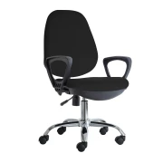 Thumbnail 2 of Ергономичен стол RFG Presto Chrome, екокожа, до 130 kg, черен