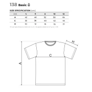 Thumbnail 2 of Malfini Детска тениска Basic 138, размер 134 cm, възраст 8 години, синя