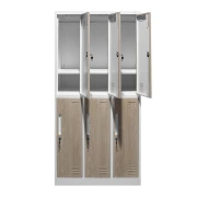 Thumbnail 2 of Гардероб RFG, троен, метален, 900 х 450 х 1850 mm, кехлибарен дъб и бяло