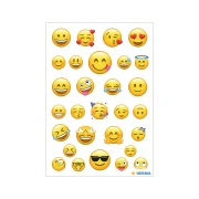 Thumbnail 2 of Herma Самозалепващи се етикети Емотикони, жълти, 3 листа