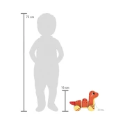Thumbnail 3 of Small Foot Динозавър за дърпане, дървен