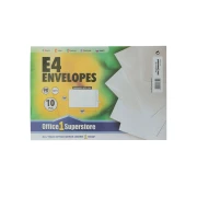 Thumbnail 2 of Office 1 Плик, E4, 280 x 400 mm, хартиен, със самозалепваща лента, бял, 10 броя