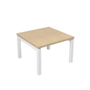 Thumbnail 1 of Ниска маса Narbutas Nova, 600 x 600 x 400 mm, квадратен плот, ПДЧ, меламин избелен дъб, бял метал, крак тип U