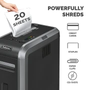 Thumbnail 9 of Шредер за унищожаване на документи Fellowes Powershred 125Ci, 100% Jam Proof, Cross-Cut, 53 L, P-4, ниво на шум 63 dB