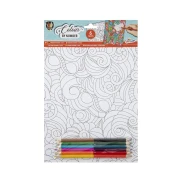 Thumbnail 2 of Moxy Рисуване по номера Мандала, А4, с 6 молива, 6 листа