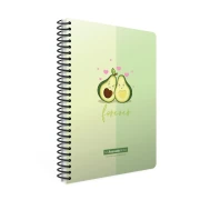 Thumbnail 8 of Gipta Тефтер Avocado, A6, бяла хартия, широки редове, картонена корица, със спирала, 80 листа