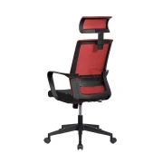 Thumbnail 2 of Директорски стол RFG Smart HB, дамаска и меш, Tilt механизъм, до 120 kg, черна седалка, червена облегалка