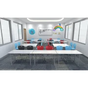 Thumbnail 6 of Ученически стол RFG Maxima C, от V до VIII клас, 43 х 45 х 43 cm, до 120 kg, небесносин