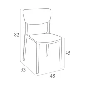 Thumbnail 6 of Градински стол RFG Moon, пластмасов, до 120 kg, бежов