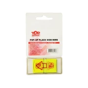 Thumbnail 2 of Top Office Самозалепващи се индекси Sign Here, 45 x 25 mm, жълти, 50 броя