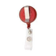 Thumbnail 2 of Cool Ретрактор Slope, ролетен държач за бадж, с клипс, кръгъл, прозрачно-червен