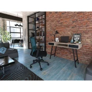 Thumbnail 2 of Офис бюро RFG Shape A, 120 х 48 х 76 cm, меламин дъб, черен метал