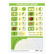 Thumbnail 1 of Office 1 Ученическо табло ''Правилни дроби'', 70 x 100 cm
