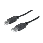 Thumbnail 3 of Кабел Manhattan, USB 2.0 A Male/USB 2.0 B Male, Hi-Speed, 5 m, USB Type-A, USB Type-B, черен