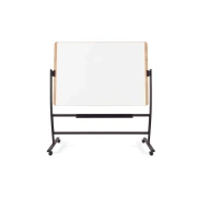 Thumbnail 6 of Rocada Бяла дъска Natural, въртяща се, магнитна, двустранна, на колела, 129 x 100 cm