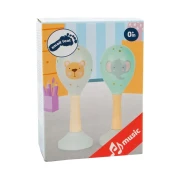Thumbnail 4 of Small Foot Маракаси, дървени, в пастелни цветове, 2 броя
