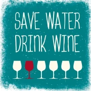 Thumbnail 1 of Gespaensterwald Подложка за чаша, мраморна, Save water drink wine