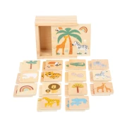 Thumbnail 7 of Small Foot Мемори игра Сафари, дървена, 28 части