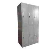 Thumbnail 2 of Гардероб RFG, метален, троен, с шест отделения, 185 x 90 x 45 cm, сив, врати със сив цвят