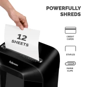 Thumbnail 7 of Шредер за унищожаване на документи Fellowes Powershred LX85, P-4, Cross-Cut, черен, обем на коша 19 L, ниво на шум 70-75 dB