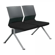 Thumbnail 1 of Посетителска пейка RFG Lisa Black, с 2 места, текстил, метална основа, черна