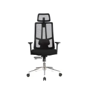 Thumbnail 4 of Ергономичен стол RFG Artur HB, дамаска и меш, до 150 kg, черна седалка, черна облегалка